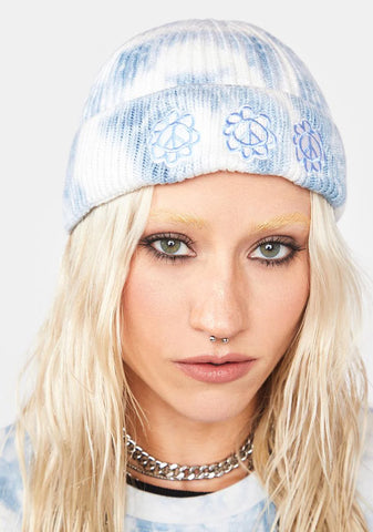Peace & Petals Tie Dye Beanie