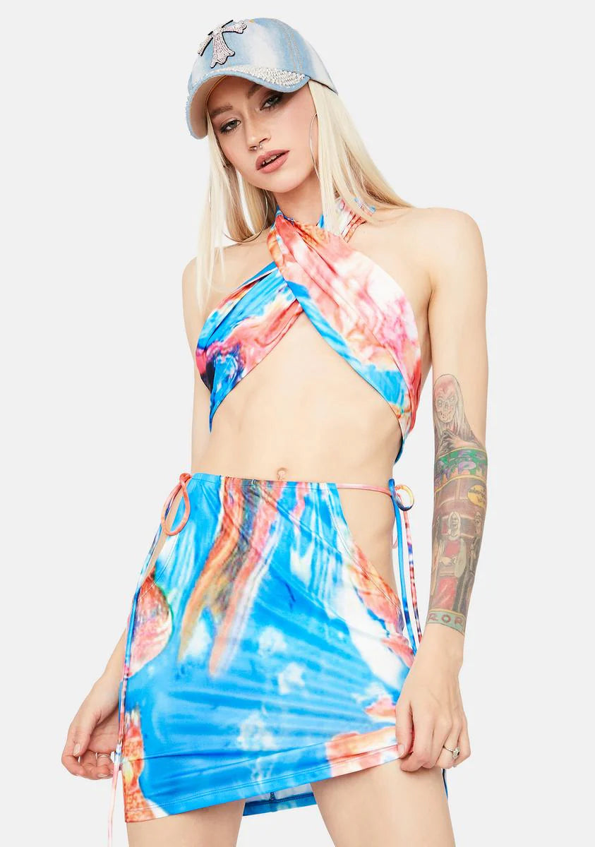 All The Feels Tie Dye Skirt Set