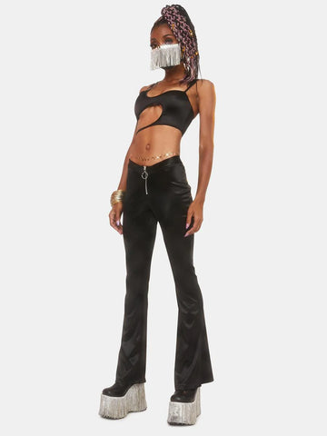 Dark Liaison Satin Flares