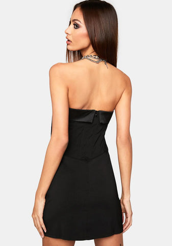 Dark Some Hearts Strapless Bodycon Dress