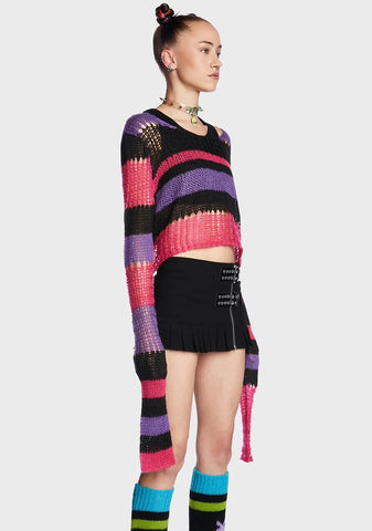 Crave Chaos Striped Sweater