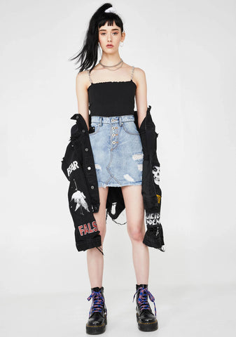 Sucks To Suck Two Tone Skirt