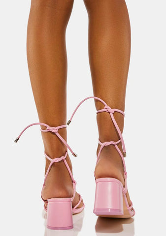 Pink Aloha Block Heels
