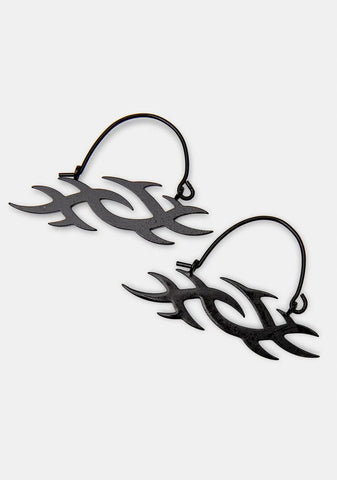 Tell It 2 Me Tattoo Hoop Earrings