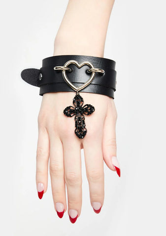 Enemies Closer Cross Bracelet