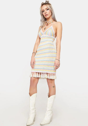 Come Back Halter Mini Dress