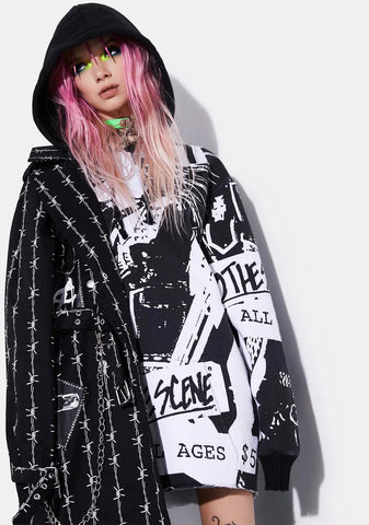 Tonight We Mosh Oversized Hoodie