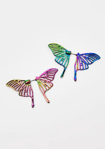 Noir My Metamorphosis Butterfly Earrings