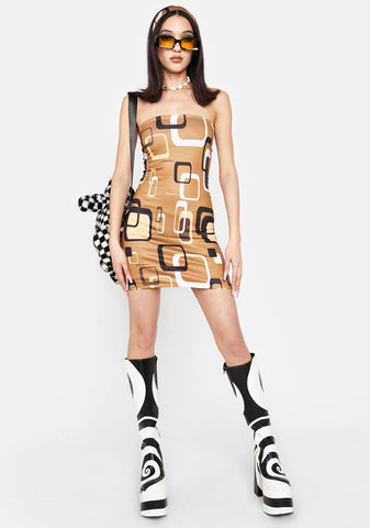 Mocha Telly Mini Dress