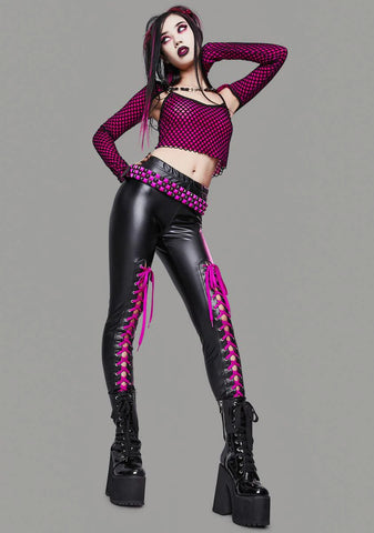 Dirty Little Secret Lace Up Leggings