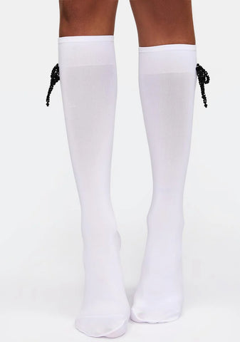 Angel Pretty Prezzies Bow Crew Socks