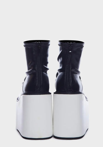 White Soniya Platform Boots