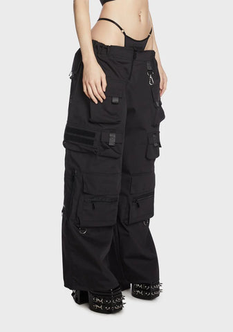 Techno Baggy Pants With Tactical String Panty