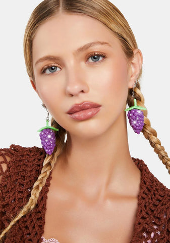 Wine O'Clock Drop Earrings