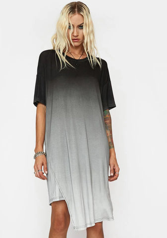 Filter Dip Dye Two Panel Draped Tee