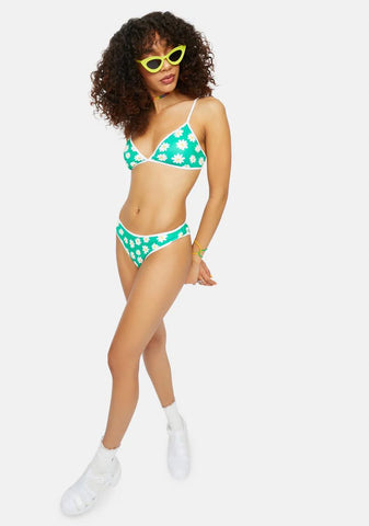 Used To Know Ya Daisy Print Bikini Set
