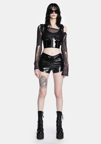 Bad Things Vinyl Shorts