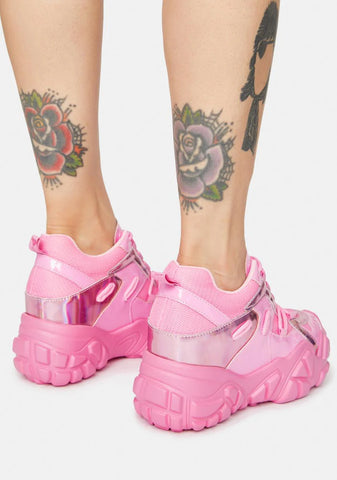Persimmon-1 Wedge Sneakers - Pink