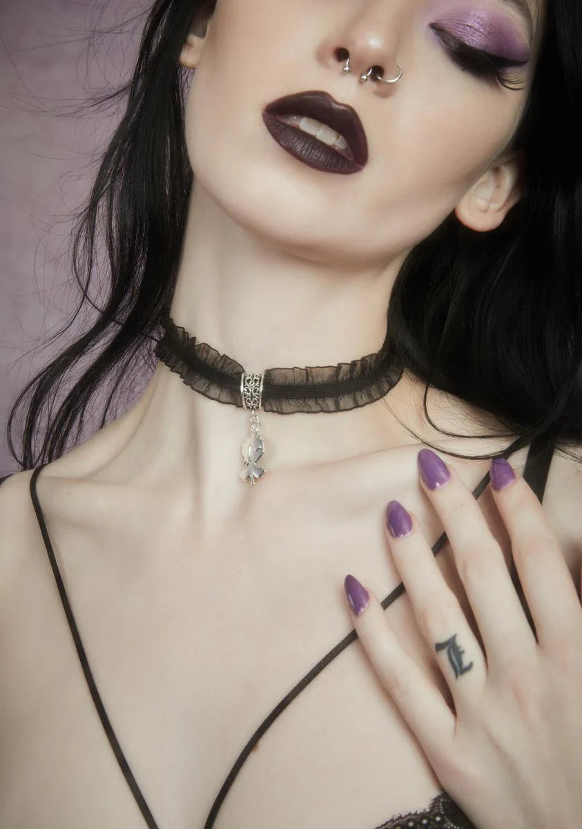 Lil Briar Patch Rose Ruffle Choker