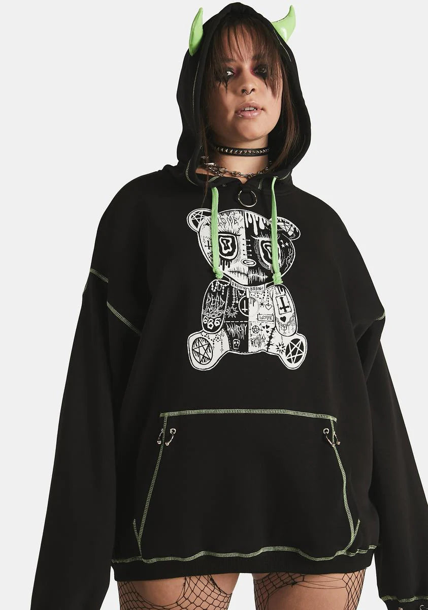 Plus Bad Bearz Graphic Hoodie