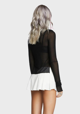 Off My Feet Sheer Blouse