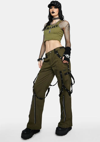 Army Multi Eyelet Dark Street Pants