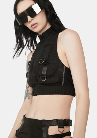 Tactical Zip-Up Vest Top