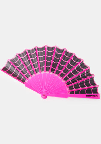 Pink Spiderweb Scallop Fan