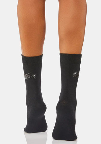 Angelic Diamante Socks