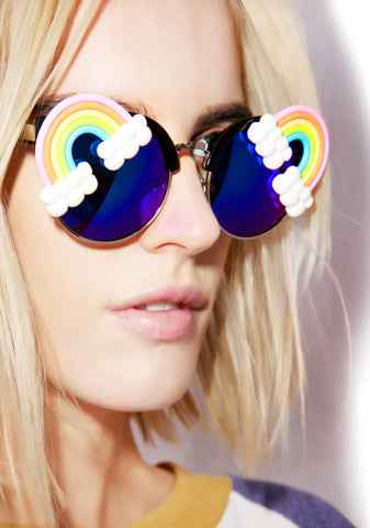 Fantasia Neon Rainbow Acid Sunglasses