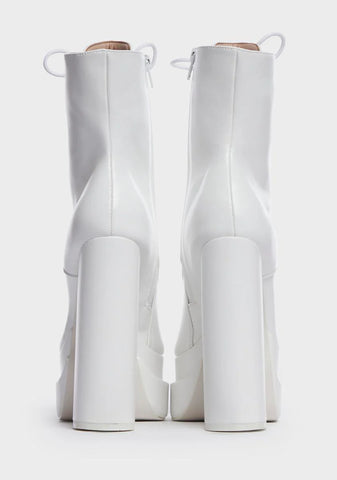 White Jupiter Platform Boots