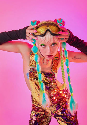 Lemon Freaky Encounters Rhinestone Goggles