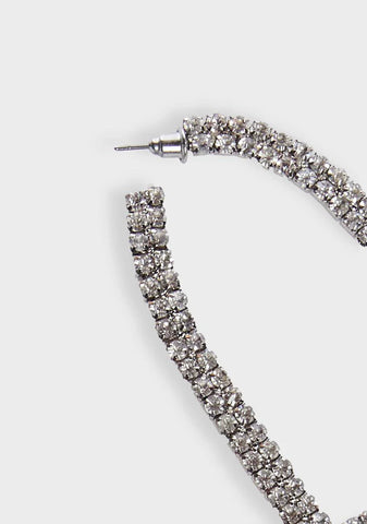 Deja Vu Rhinestone Heart Earrings