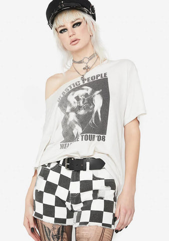 Time To Rock Checkered Shorts