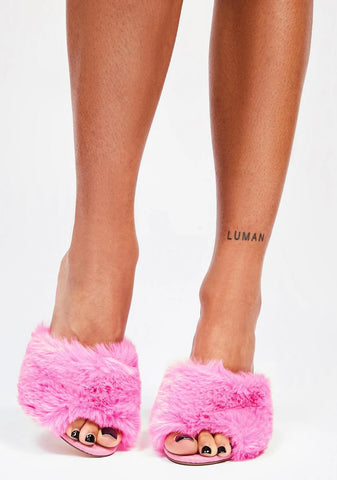 Pink Shellie Fluffy Heels