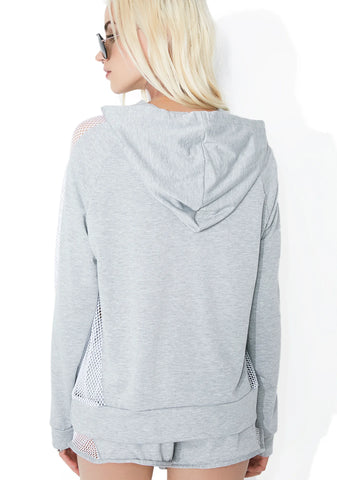 Taking Over Mesh Panel Hoodie
