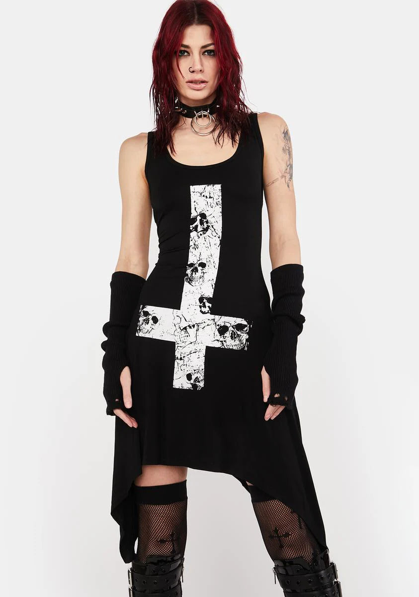 Skull Cross Mini Dress