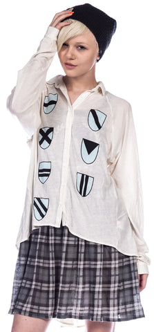 Heraldry Sunday Button Down Shirt - Black