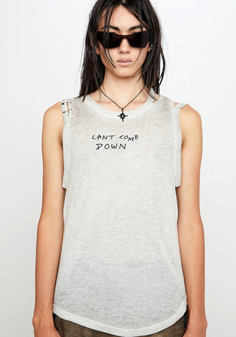 Atmosphere Unisex Cutout Strappy Distressed Muscle Tank