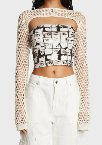 Crochet Shrug Sleeve Top