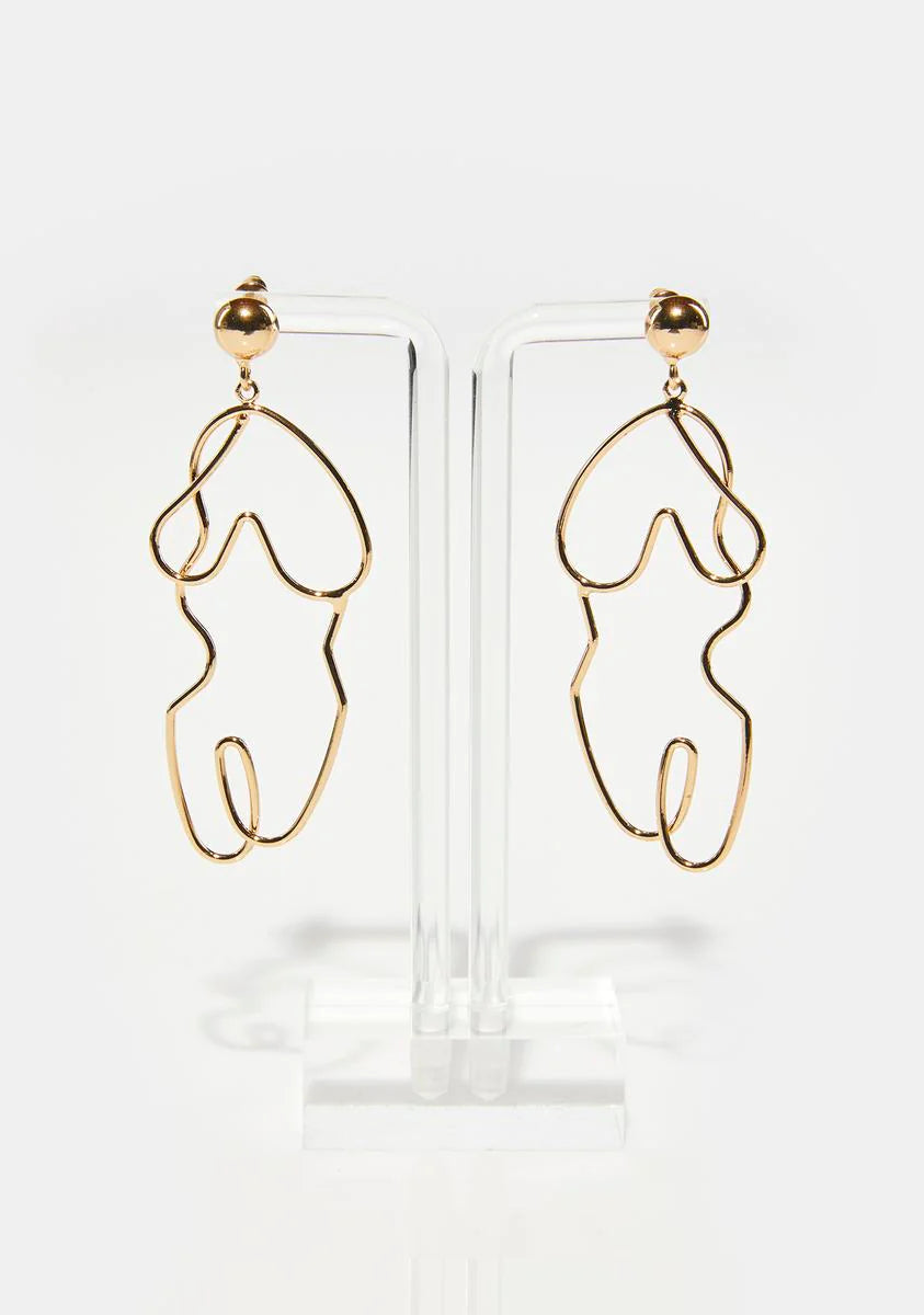 Abstract Body Earrings