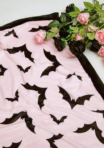 Sweet Bat Behavior Fleece Throw Blanket