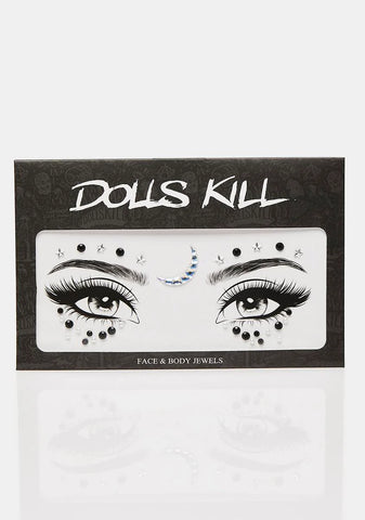 Black Star & Moon Face Gems