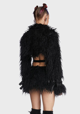 Unsightly Scenes Faux Fur Shrug