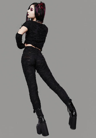 Toxic For Life Shredded Leggings