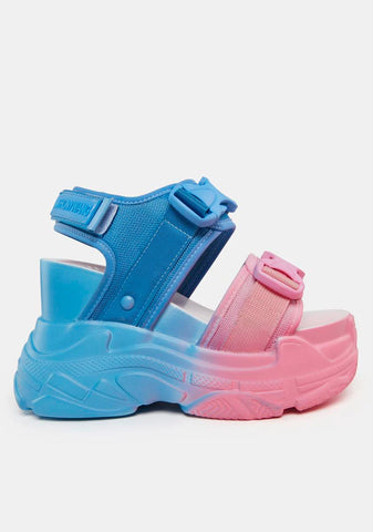 Pink Peach Platform Sandals