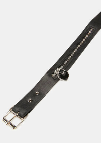Hide Your Feelings Zip Choker