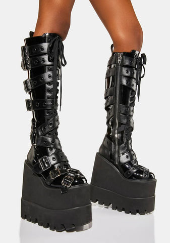Total Bondage Knee High Traitor Boots