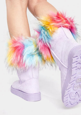 You're Getting Warmer Faux Fur Boots