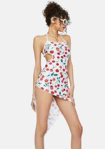 Who We Are Cherry Cutout Mini Dress